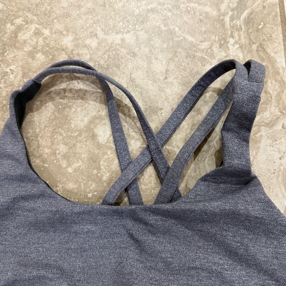 Lululemon Athletica Energy Bra Athletic Athleisure Heathered Charcoal Size 6 - Picture 4 of 8
